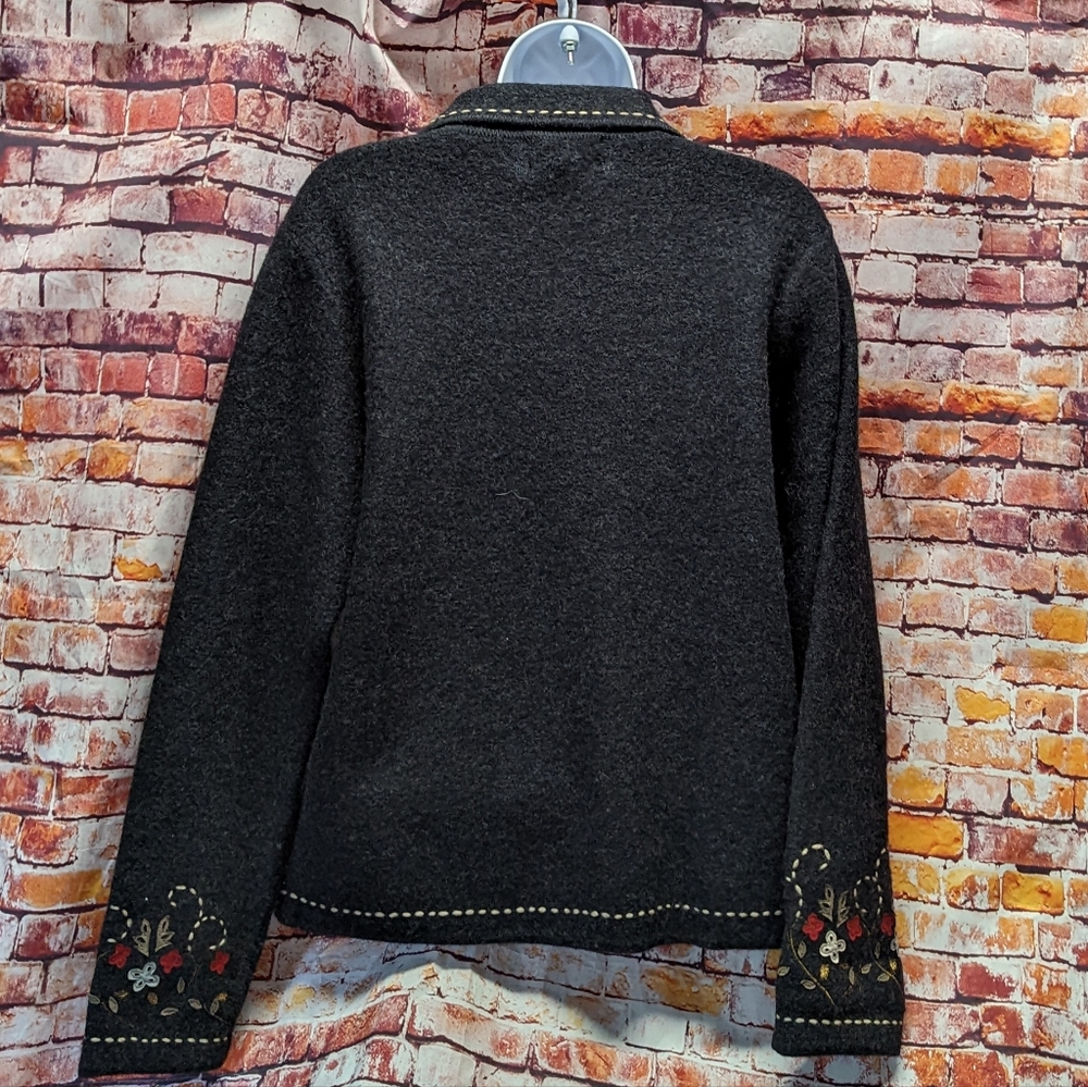 Pendleton Virgin Wool Embroidered Jacket Cardigan… - image 8